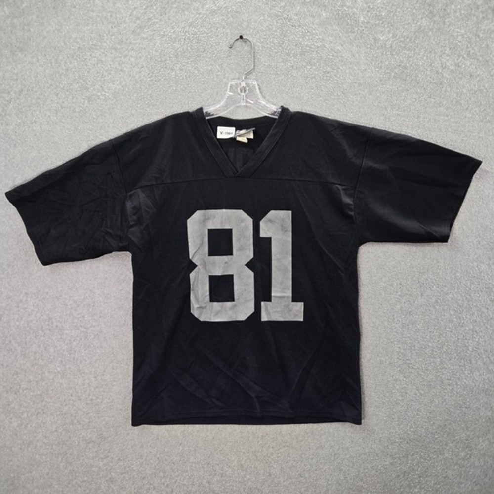 VINTAGE Oakland Raiders Women Jersey M Black Tim‎ Brown 81 Logo Athletic Y2K